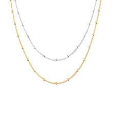 新款S925纯银珠子链长链项链 经典欧美亚马逊热销爆款珠宝