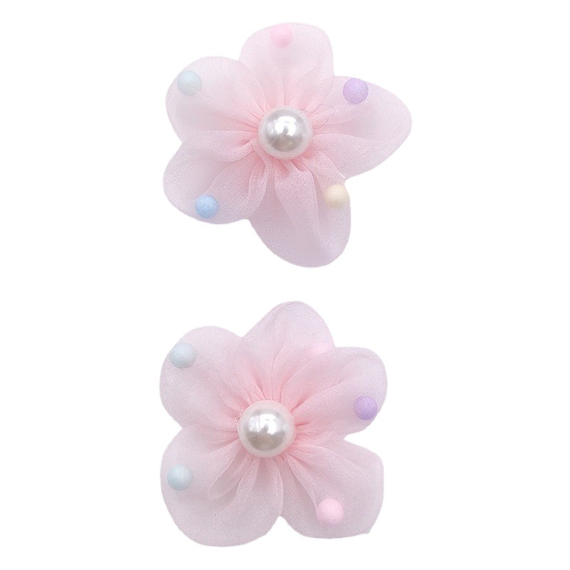 Spring and Autumn New Mesh Pearl Colored Ball Sunflower Hair Accessories diy Clothes Shoes Bag Accessories Jewelry Wholesale