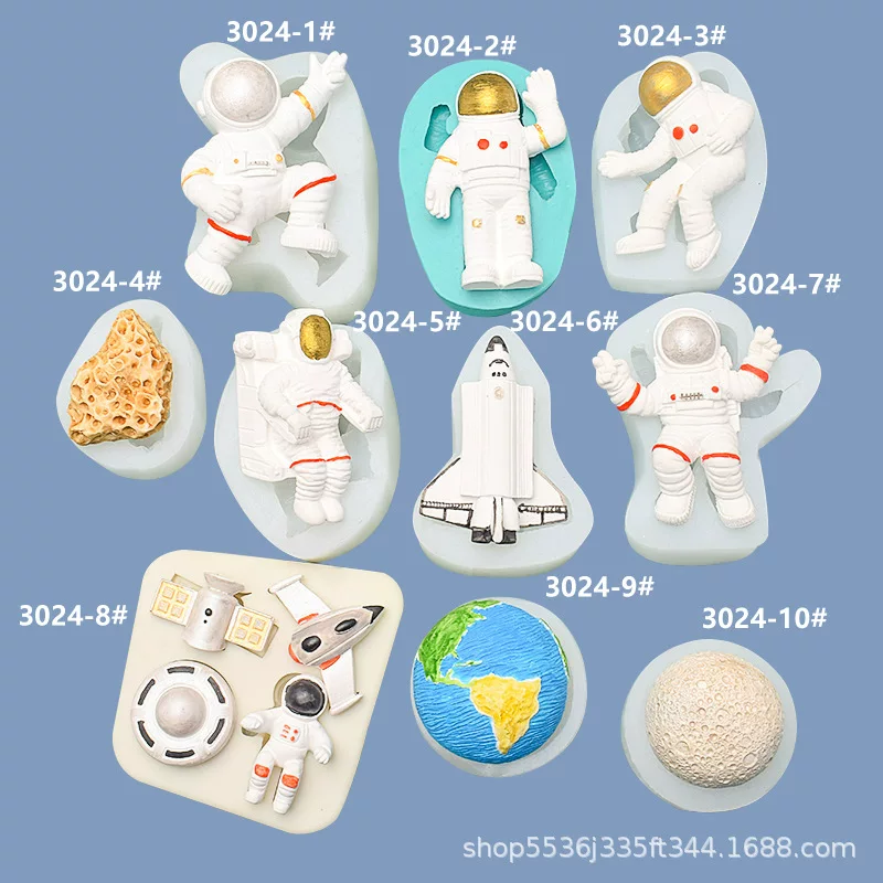 Космос астронавт, силиконовая форма, космический корабль, ароматерапия для авто, магнит на холодильник, ручная работа