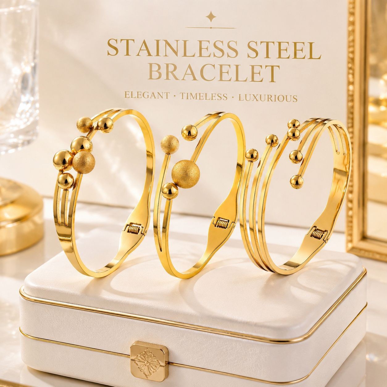 Elegante Edelstahl-Armband mit Strass-Perlen im europäischen und amerikanischen Luxus-Stil, trendiges Schmuckstück für Influencer, grenzüberschreitende Großhandelsquelle vom Hersteller