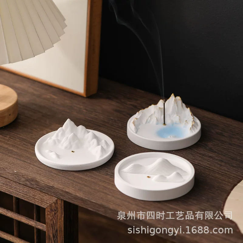 Qianli JiangshanGypsum Аромат Вставная база Медитативный аромат Простая линия Аромат Медитация Впечатляющий