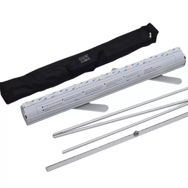 出口品质全铝二型加强型易拉宝85x200铝合金展示架海报架