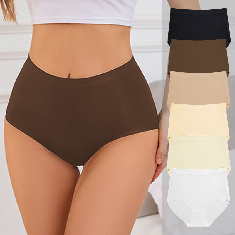 Cross-Border European and American Plus-Size Women's Briefs, High-Waisted Breathable Yoga Seamless Underwear, Melard-Style Tummy Control Underwear for Women