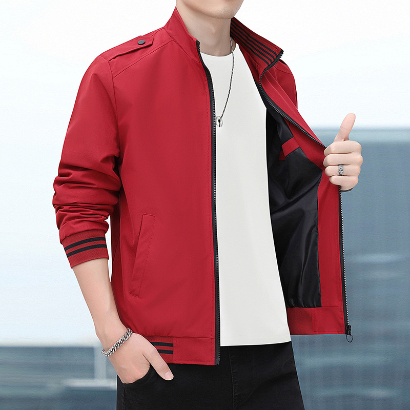 Chaqueta transfronteriza de Amazon hombre primavera y otoño ropa deportiva casual juvenil abrigo de cuello alto chaqueta tendencia de comercio exterior ropa de hombre