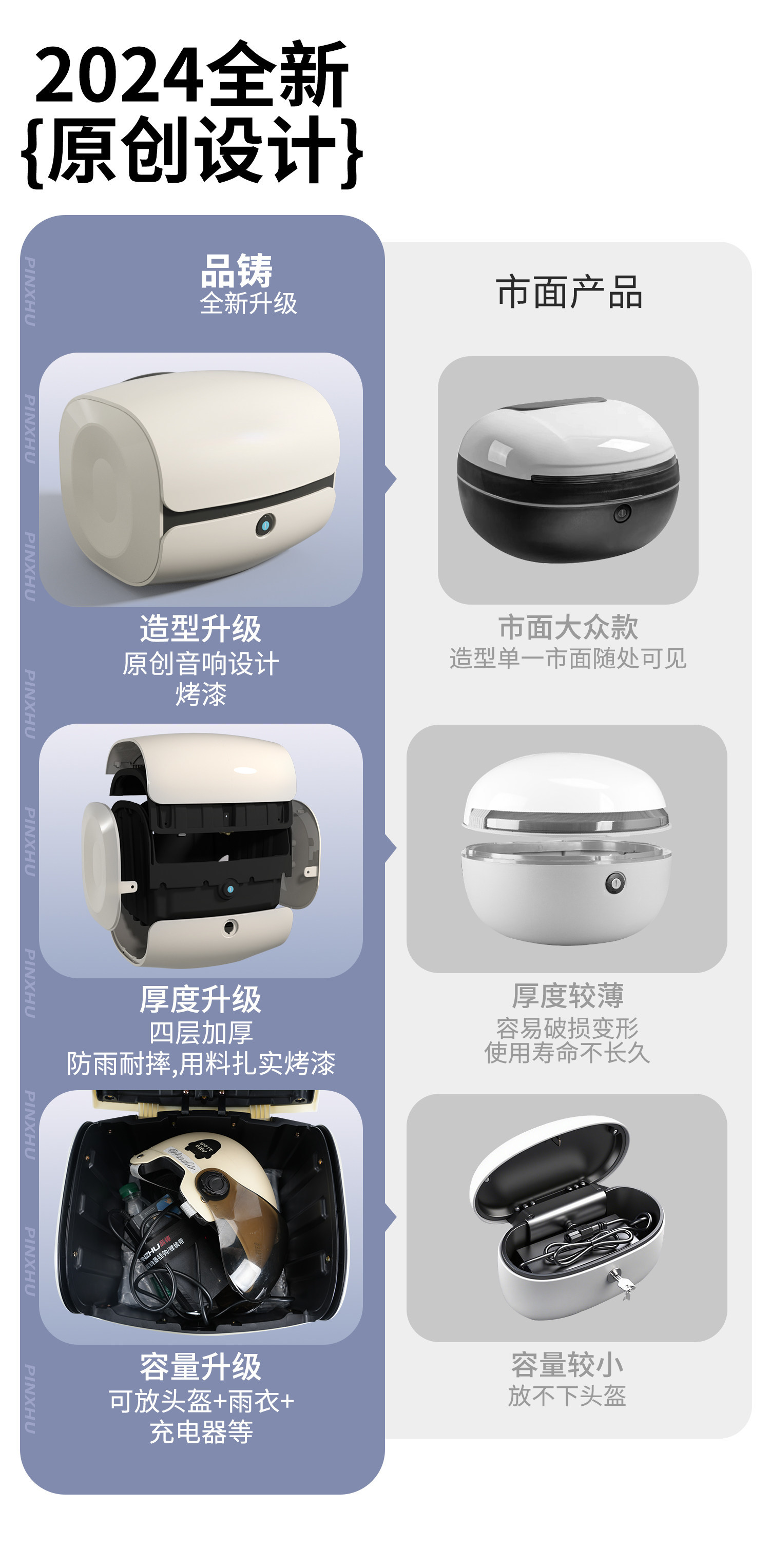 The Trunk of an Electric Vehicle Is Suitable for Yadea, Aima, and Tailg Models, with a Universal Backrest and Large Capacity Storage Box for Electric Bikes