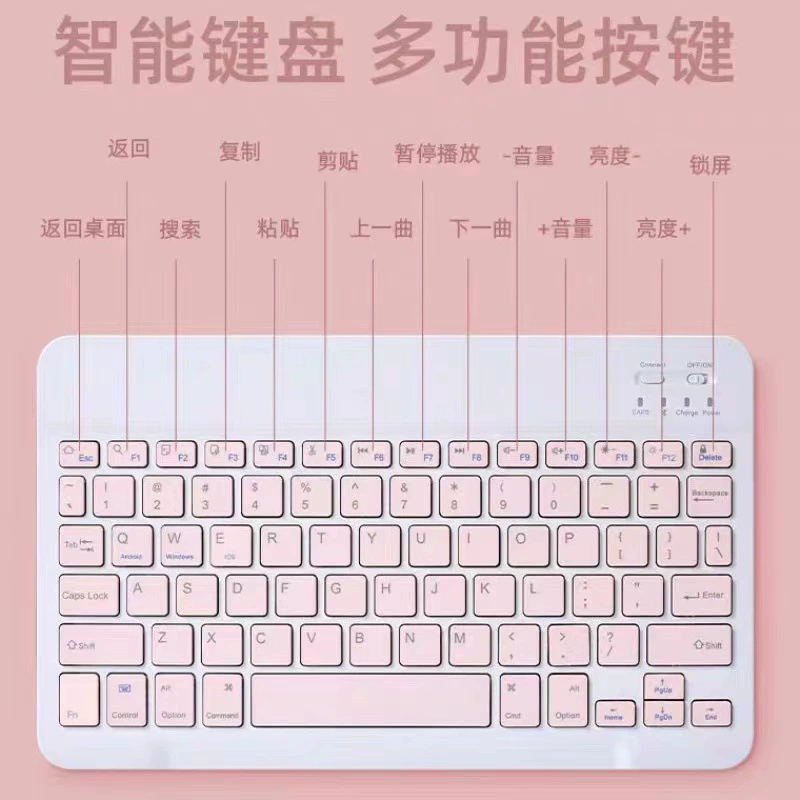 Wireless keyboard and mouse set, Bluetooth, rechargeable, colorful options (2.4G/BT)