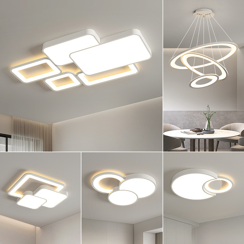 Creativo y simple, iluminación de dormitorio con techo de viento, lámpara de sala de estar, lámpara de comedor de moda, cuatro habitaciones, dos habitaciones, lámpara de casa completa.