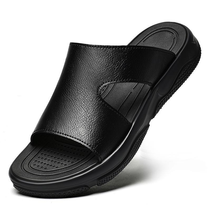 Cross-border foreign trade trendy casual shoes for men, model LD2602, two-layer cowhide slip-on sandals, available in large sizes Cross-border foreign trade trendy casual shoes for men, model LD2602, two-layer cowhide slip-on sandals, available in large sizes