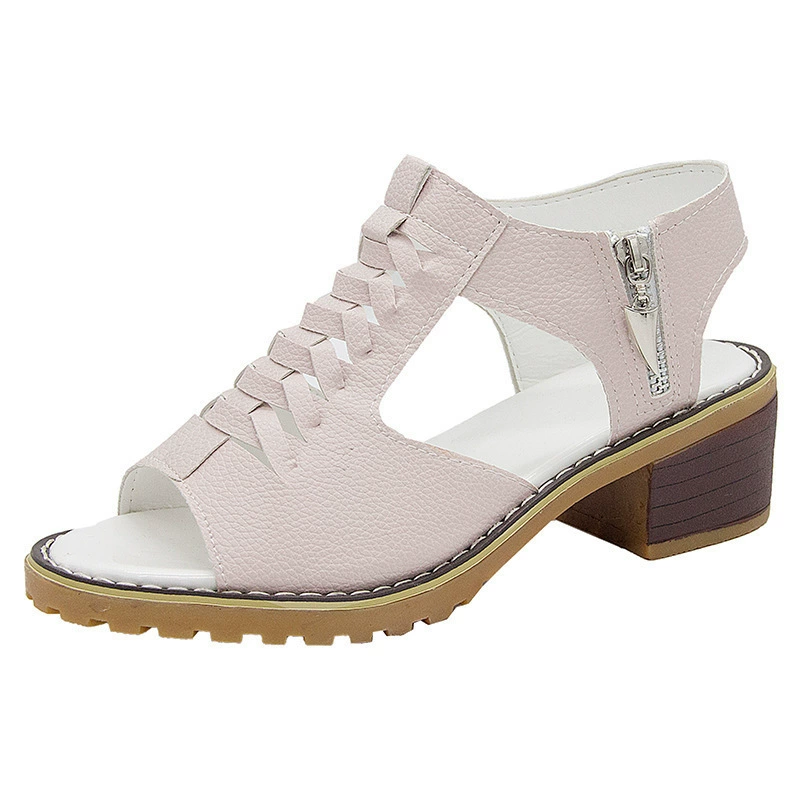 (Cross-border trading), sandals with zipper, 2023 collection, plus size, European style