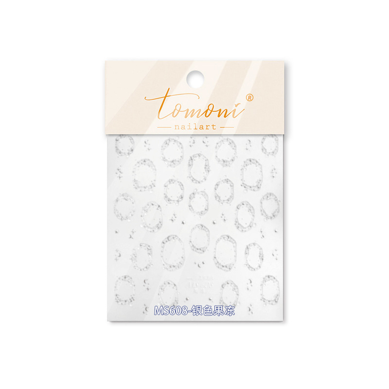 Nuevas pegatinas de gelatina de celebridades de Internet, pegatinas de uñas de estilo cooperativo, joyas de uñas, pegatinas de amor de estrellas ins MS607