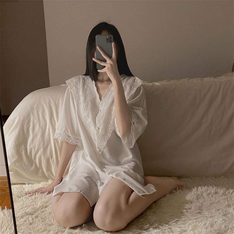 라지 레이스 셔츠 스커트 [반소매]