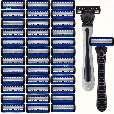 men's manual shaver 6 layer blade shaver anti slip手动剃须刀|ru