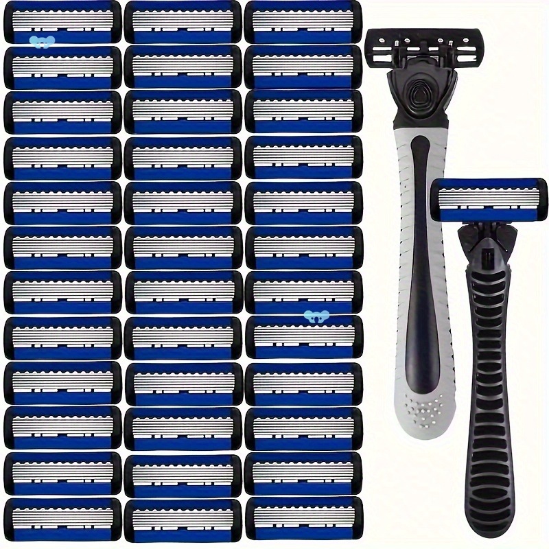 men's manual shaver 6 layer blade shaver anti slip手动剃须刀|ru