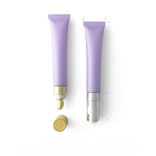 Bulk 20ml Purple Polished Soft Tube Zinc Alloy Massage Head Packaging for Eye Cream Essence