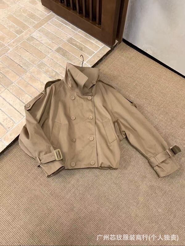 AC正确原2025新款秋款风衣里衬格子纽扣设计高版本时尚气质网红风|undefined