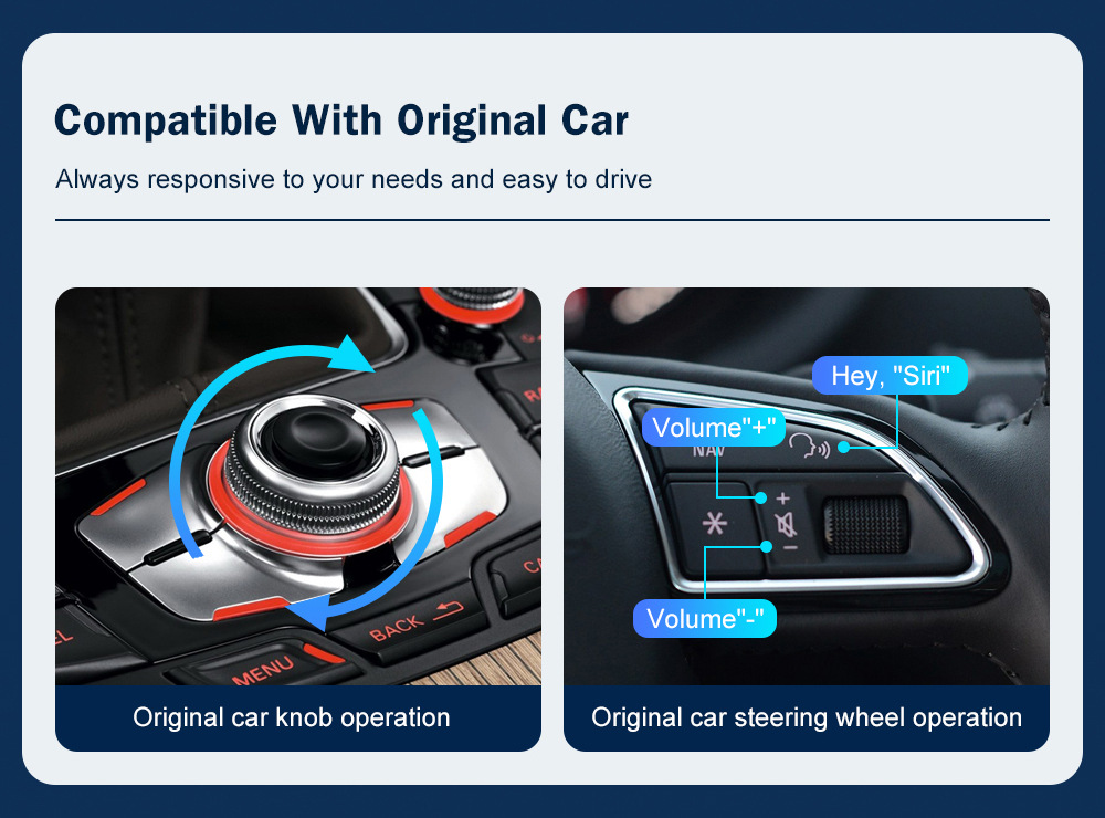 RoAd Engine Interconnection Wireless CArPlAy Is SuitAble for Audi A4 A5 2009-2015 Decoder Mode