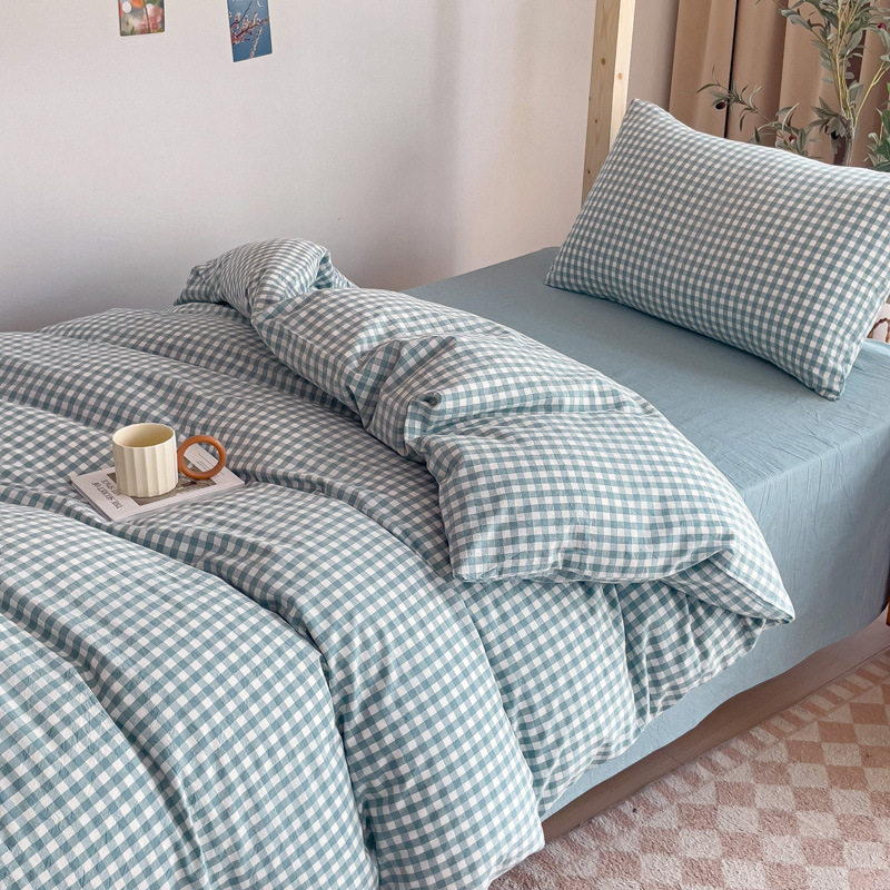 Tejido y lavado con agua Xinjiang algodón estudiantes tres piezas colchón sin aire impreso algodón dormitorio estudiantes piezas necesarias