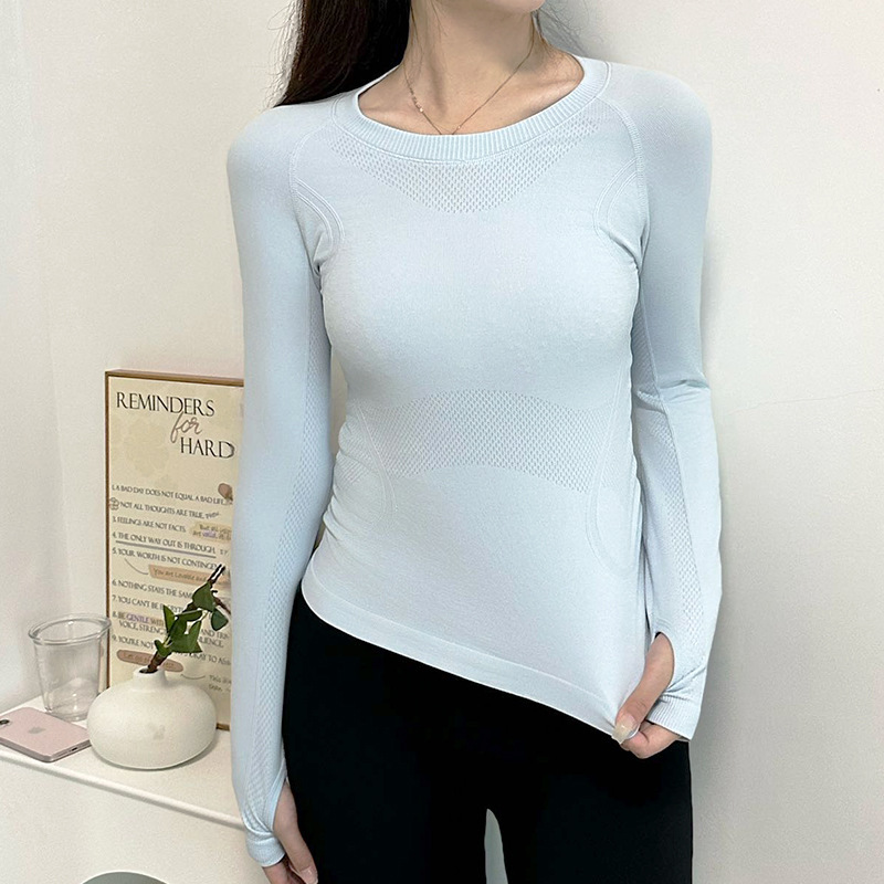 ヨガ長袖Swiftly Techスポーツtシャツランニング長袖通気性フィットネスウェア屋外ヨガウェア上着|undefined
