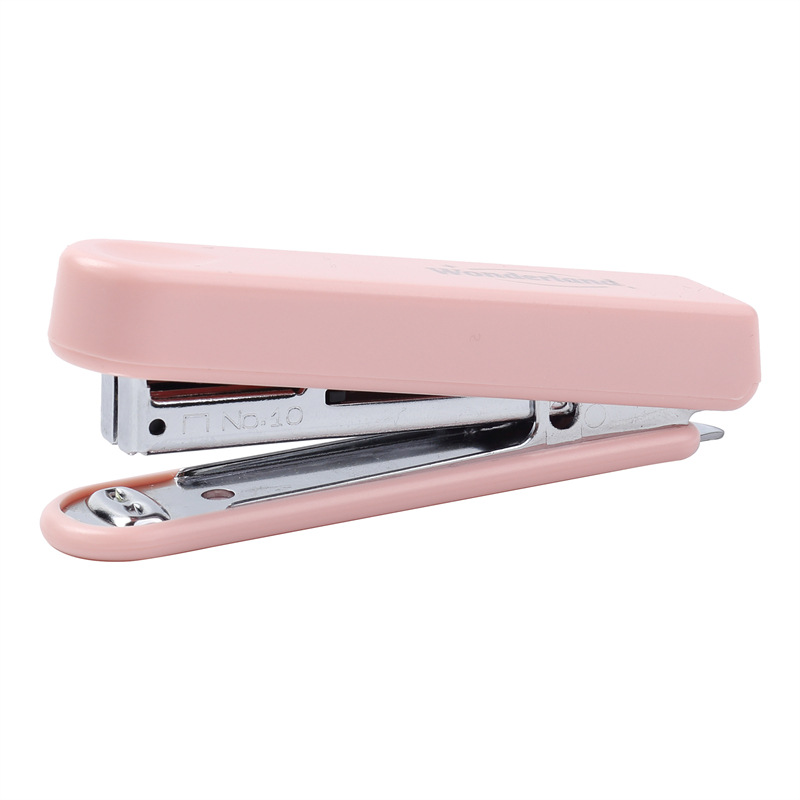 Disponible 5101 Mini Cute 10 grapadora pulgar prensa 10 páginas de papelería estudiantil grapadora
