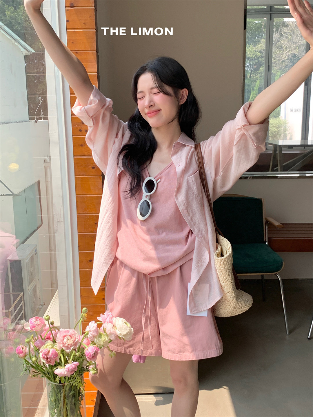 Áo sơ mi chống nắng nữ tay dài cổ bẻ dáng rộng chất liệu mỏng nhẹ — Vàng nhạt, xanh nhạt, Xanh Hàn, Xanh lá cây nhạtcolor chi tiết 66