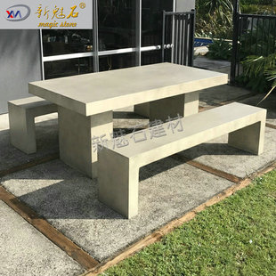 Grc Outdoor Imitation Stone Table and Chair Combination Courtyard Leisure Ornaments House Garden Tea Table Table Prefabricated Concrete Table