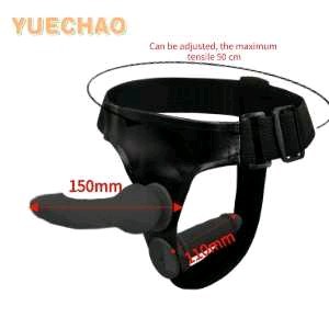 Wearable Strap-on Silicone Dual-ended Dildo Pants for Lesbian Couples Play — detail image 2