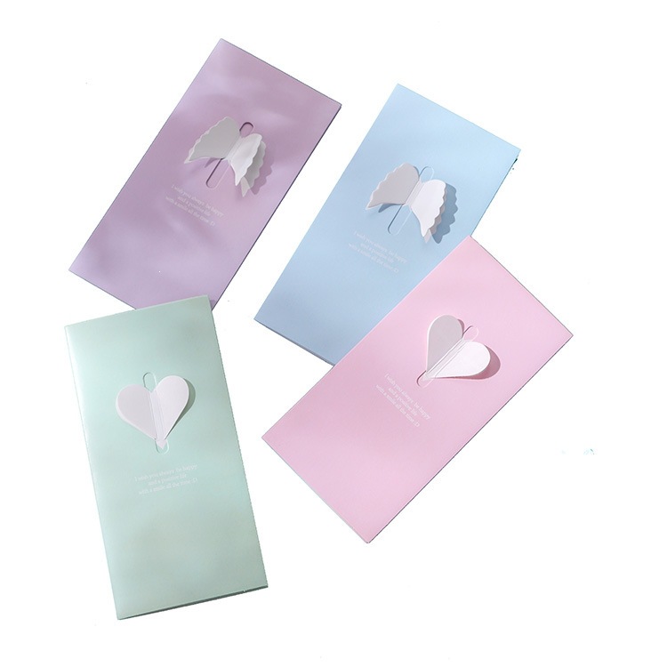 Creative greeting card birthday small card handwritten thanksgiving Christmas blessing three-dimensional blank card universal wholesale