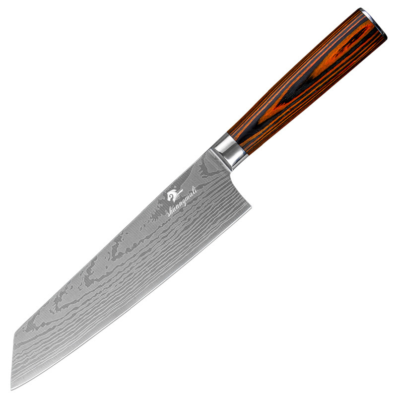 Chef's Knife8 Inch Damascus Laser Pattern Stainless Steel Kitchen Meat Knife Beef Knife Yangjiang Shipping