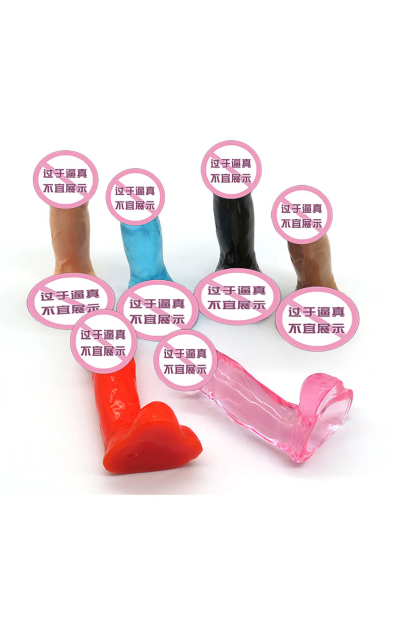 Mini 3-Inch Realistic Male Self-Pleasure Device, TPR, Multi-Color — detail image 4