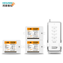 河森多路遥控开关220V家用智能灯具无线遥控电源控制器分体一拖三