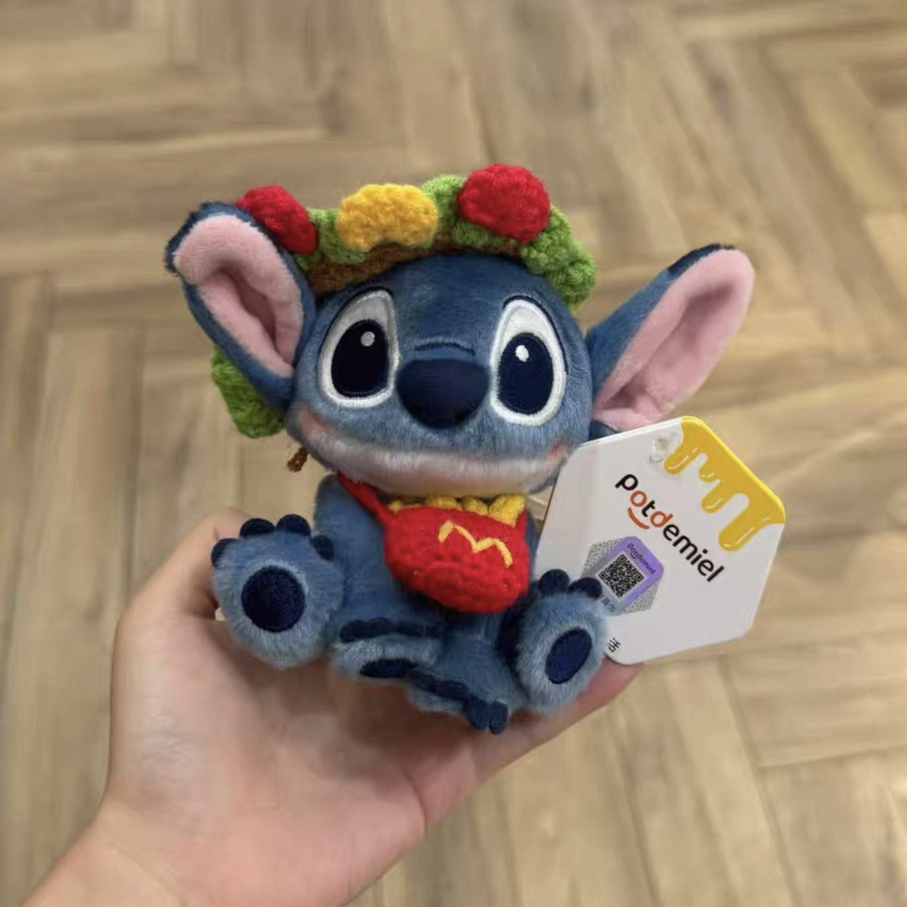 Genuino lindo Stitch Star Baby dibujos animados muñeco de peluche Stitch colgante llavero muñeca colgante regalo