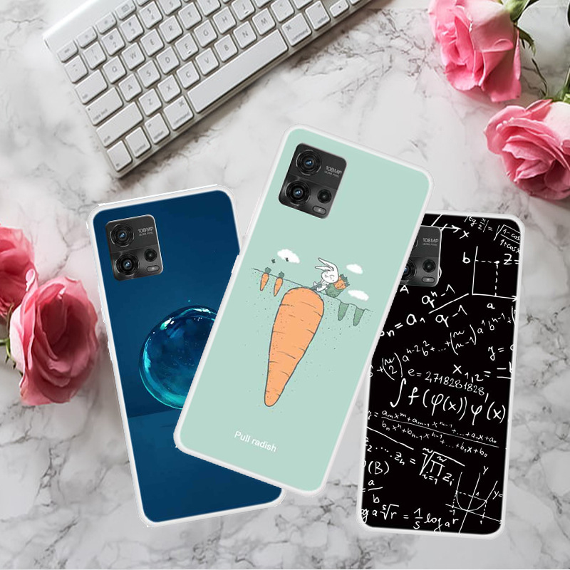 Suitable for Moto G72 mobile phone case personality painted cute cat elk transparent tpu soft shell factory wholesale