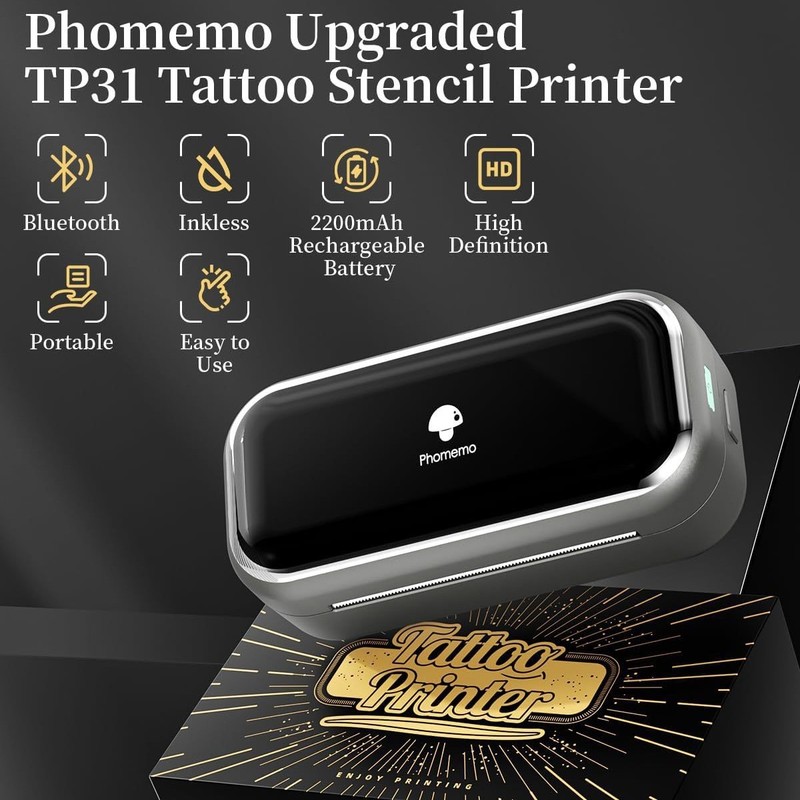 Phomemo TP31タトゥー転写機bluetooth携帯電話感熱印刷クロスボーダー卸売り器材タトゥープリンタ|undefined