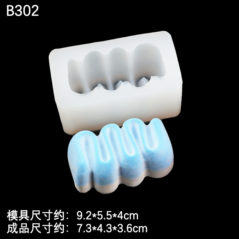 Helado de conejo de crema de rollo suizo 3 piezas de crema de fresa molde de silicona en forma de tira decorativa molde de pellizco de bricolaje