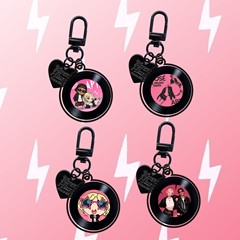 粉墨apt黒ゴムレコード掛けブラックピンクアクリルキーホルダーリサjennie jisoo r
