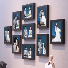 相框掛牆組合兒童照片牆客廳裝飾免打孔創意九宮格婚紗照相片牆