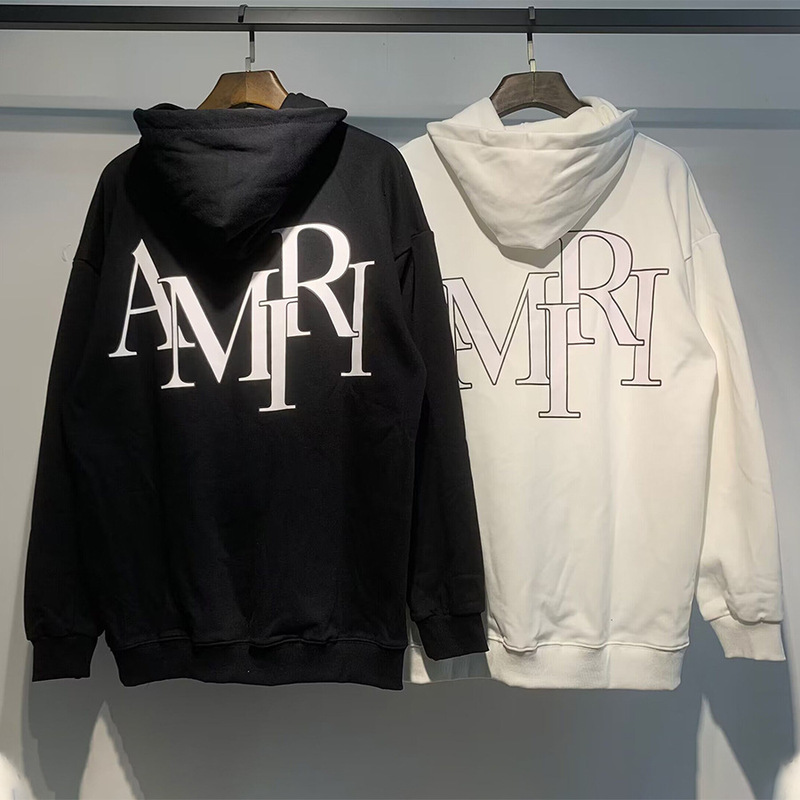 AMIRIスウェットコレクションクロスボーダー美潮アルファベットプリントメンズゆるいカジュアルフード付きスウェット|undefined