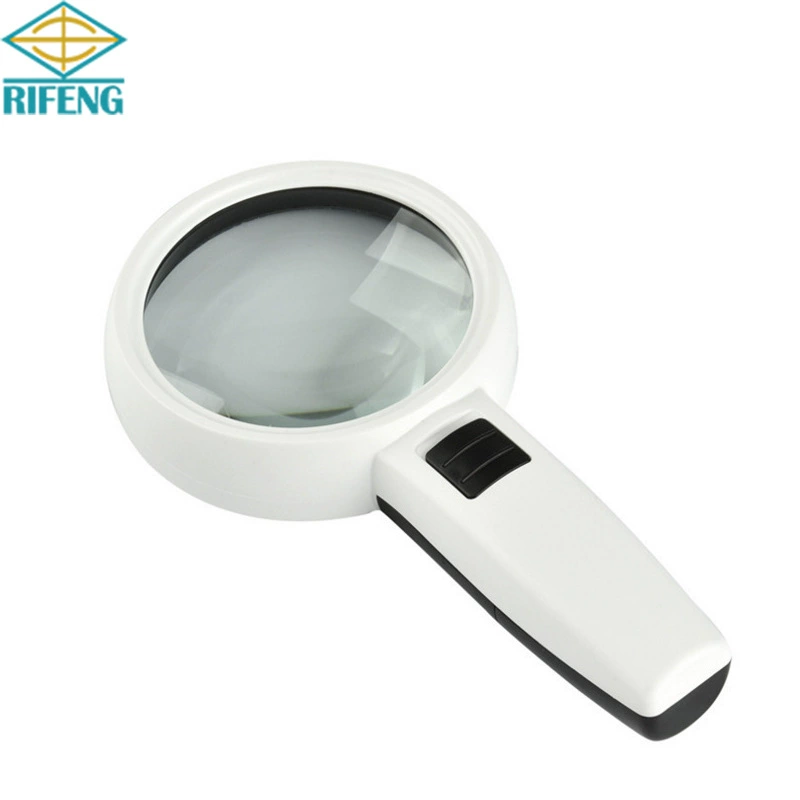 110 мм двухслойная стеклянная оптическая линза 30X HD Светодиодная лампа пожилые люди читают газеты ремонт антикварное увеличительное стекло