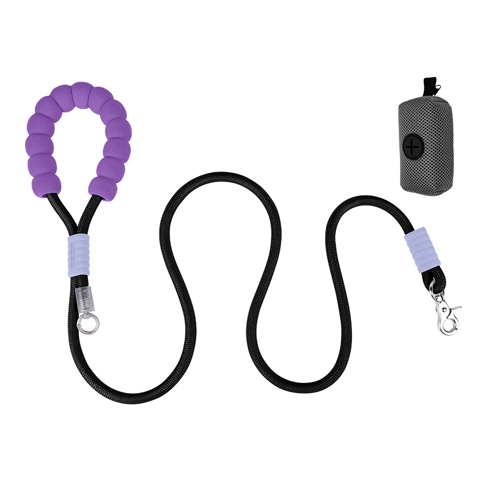 Cuerdas de tracción de dopamina de color se pueden colgar bolsas de mierda de perro cómodas espuma agarre cuerda de perro de montaña resistente al desgaste para caminar cuerda de perro