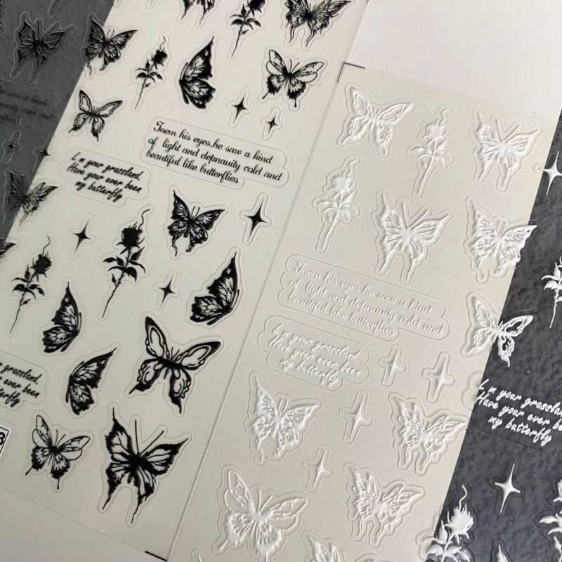 Popular Minimalist Line Art Nail Stickers, Ins Metallic Mirror Flame 3D Waterproof Adhesive Nail Stickers with Gold Foil