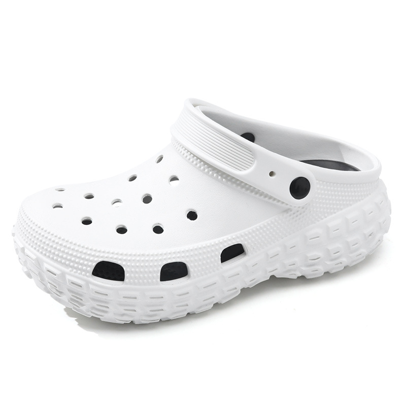 Zapatos con agujeros, ropa exterior de verano para hombres, suela gruesa, arrastre de cabeza, EVA, pies sin olor, sandalias y zapatillas antideslizantes de playa