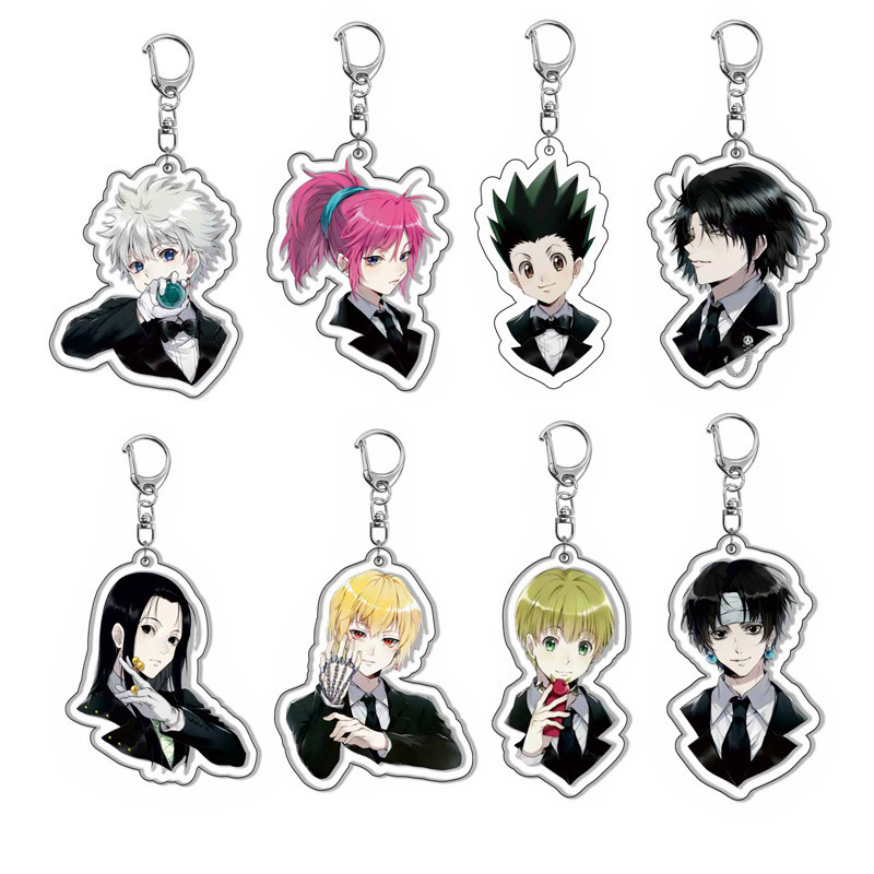 Anime Hunter X Hunter Acrylic Keychain Ilumigeki Gon and Killua Merchandise for Men and Women Students in Stock Pendant