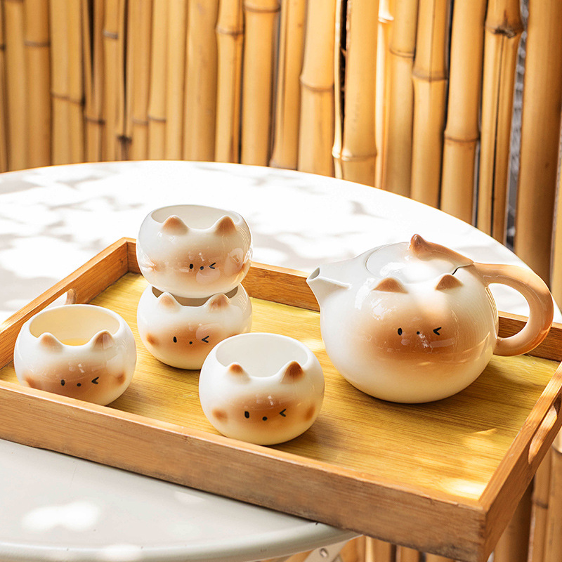 Gato siamés se muda a una nueva casa Juego de tazas Caja de regalo Taza Botella Boda para amigos Novias Regalos de cumpleaños para niñas