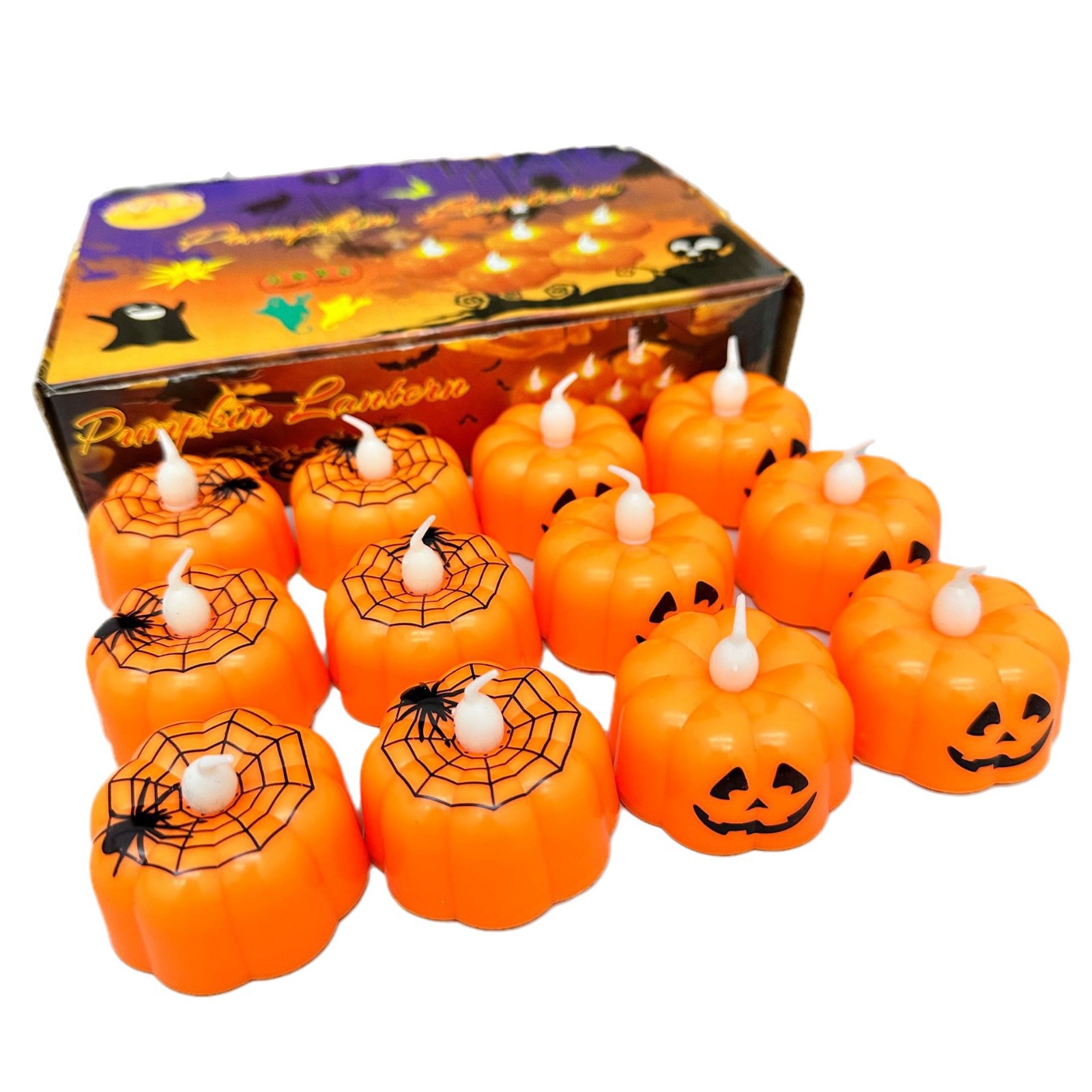 Lámpara de calabaza de Halloween decoración de fantasmas prop led lámpara de vela electrónica suministros de fiesta luminosa lámpara de noche lámpara de viento