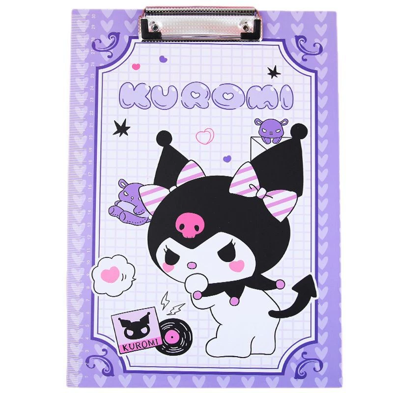 Новые файлы Rabu Blog, папка с мультяшным рисунком Sanrio для школьных принадлежностей, милый A4 держатель для бумаги/планшет с клипсой