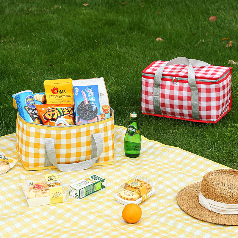 Factory wholesale outdoor large capacity picnic bag camping picnic basket travel picnic bag portable lunch bag insulation bag
