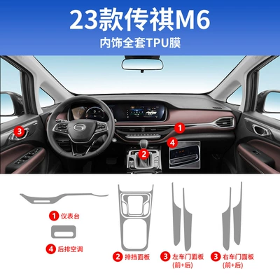 Central Control Screen Protective Film | Car interior film - 23-24-trumpchi-m6-full-set-of-tpu-without-integrated-screen