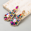 Metal glossy earrings, European style, wholesale