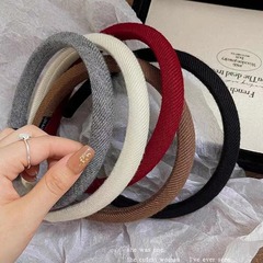 Retro Plaid Hairband for Autumn & Winter, High-Top Style for Women – Face-Washing Hair Clip, Versatile Outdoor Headwear with a Sophisticated, High-End Appeal