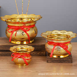 陶瓷炉围香炉沙金香炉家用室内供佛供奉香炉自带炉围碗插香炉批发